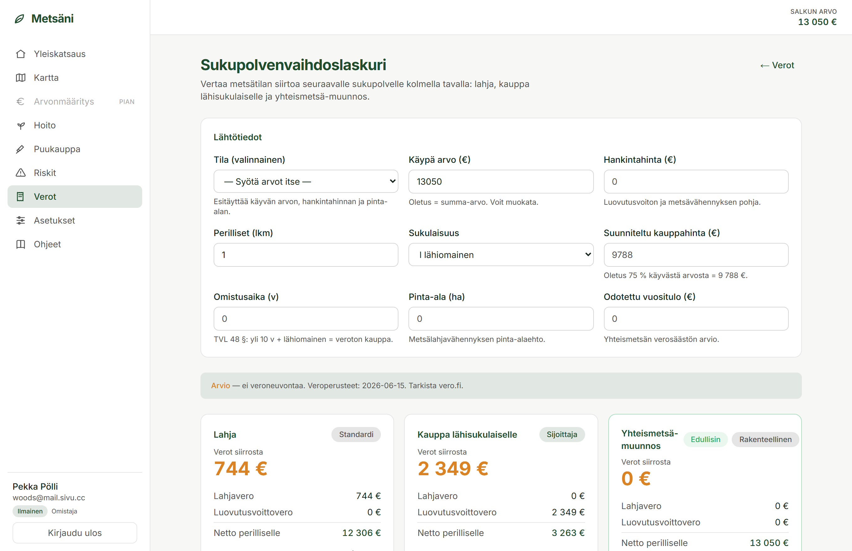 Sukupolvenvaihdoksen laskuri